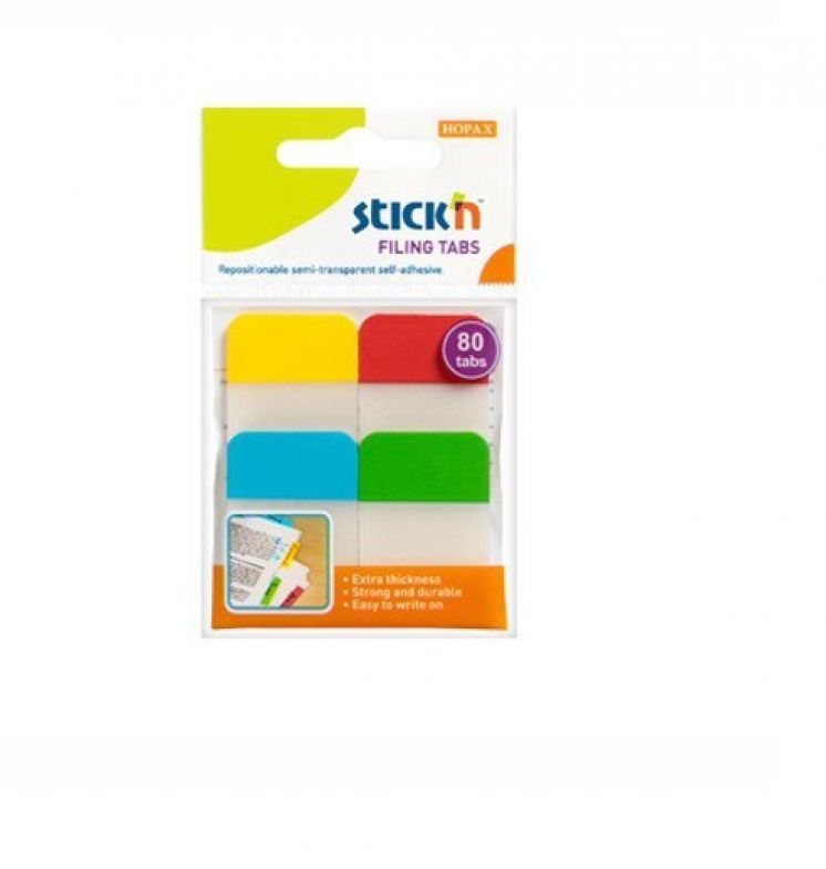 Zakładki indeksujące STICK&quot;N 38X25mm 4 kolory