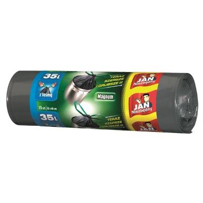 WORKI NA ŚMIECI 35L JAN NIEZBĘDNY MAGNUM PACK SUPER MOCNE Z TAŚMĄ /15/