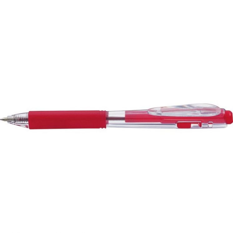Długopis PENTEL BK437 z gumowym uchwytem automatyczny Czerwony