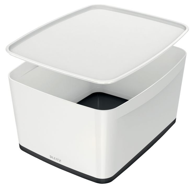Pojemnik MyBox duży z pokrywką, biało-czarny 52161095