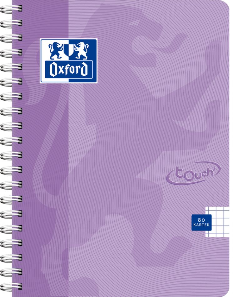 Kołozeszyt OXFORD TOUCH 2SPI A4 80 kartek kratka pastelowy 400148587