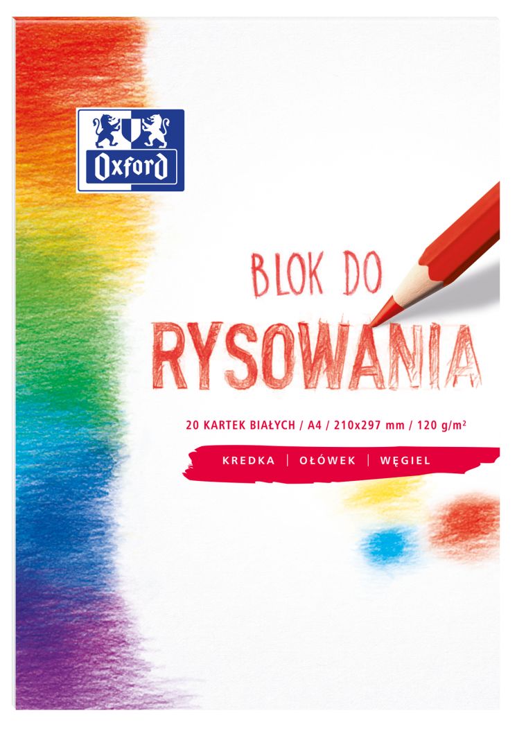 Blok rysowania OXFORD A4 20k 120G biały