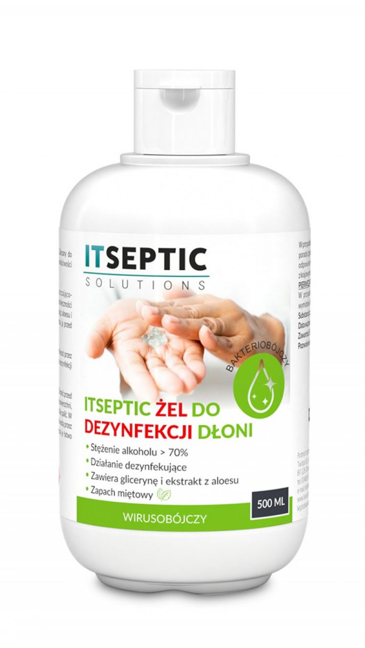 ŻEL DO DEZYNFEKCJI DŁONI ITSEPTIC 500ML
