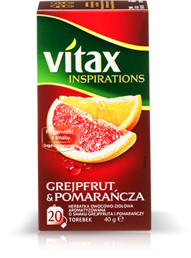 HERBATA VITAX INSPIRATIONS GRAJPFRUT&amp;POMARAŃCZA 20TB