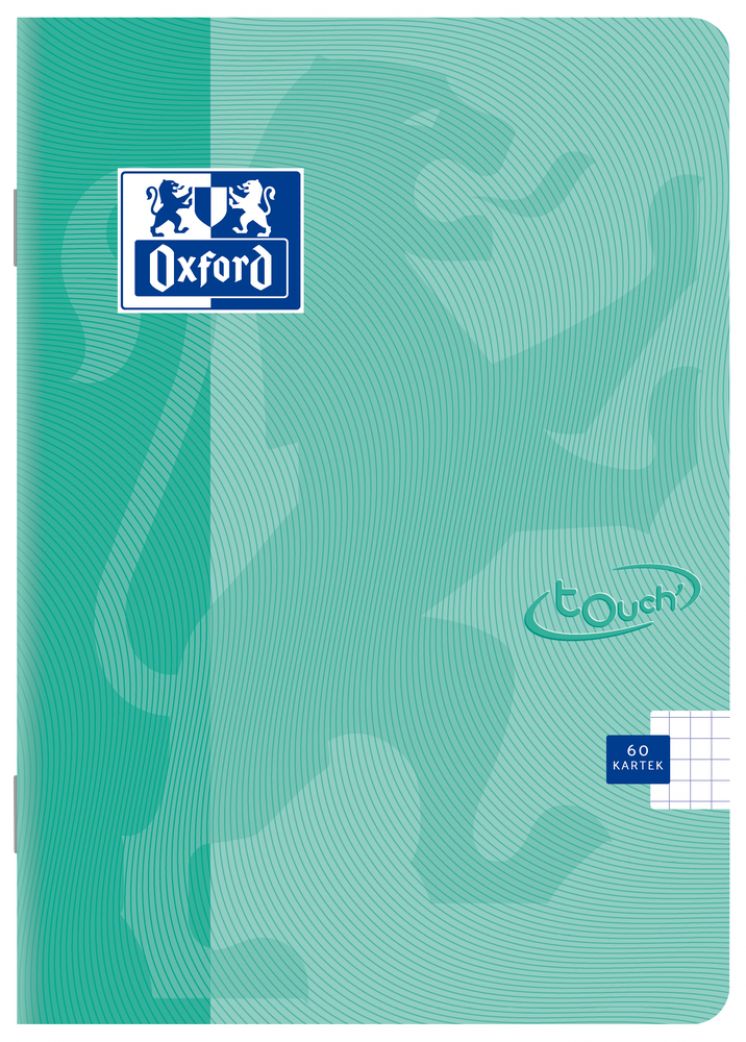 Zeszyt OXFORD TOUCH PASTEL A5 60 kartek kratka turkusowy 400151679