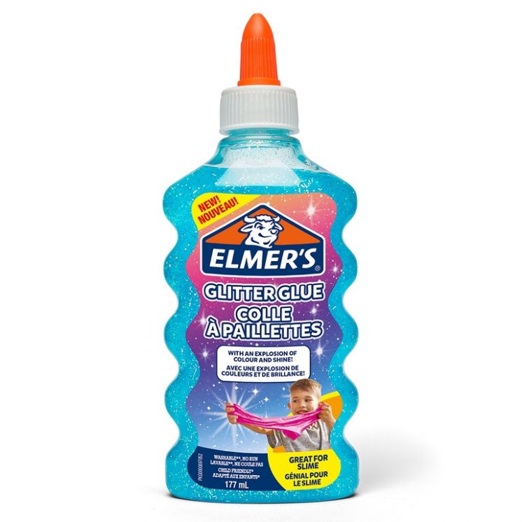Klej brokatowy Elmers niebieski, zmywalny i przyjazny dzieciom, 177ml, 2077252