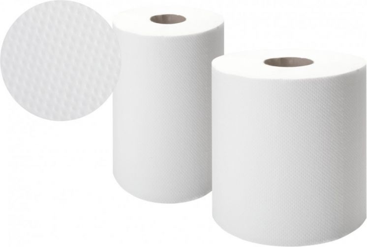 Ręcznik w roli Ellis Comfort BIAŁY 120m 2 WARSTWY celuloza