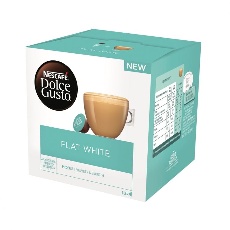 KAWA NESCAFE DOLCE GUSTO FLAT WHITE 128G