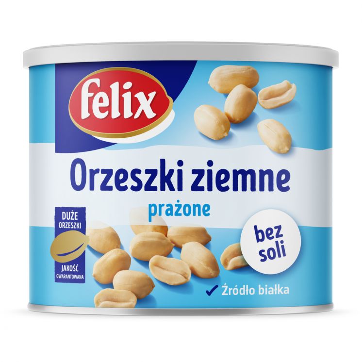 ORZESZKI ZIEMNE PRAŻONE BEZ SOLI FELIX PUSZKA 140G