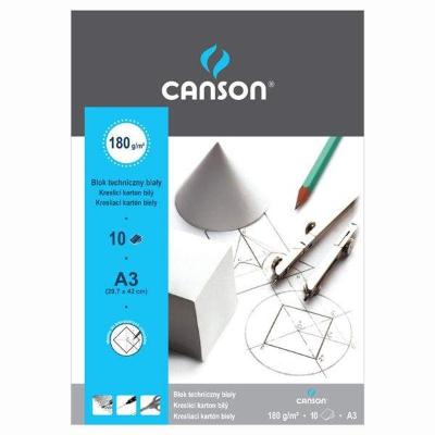 Blok techniczny canson biały a3/10ark