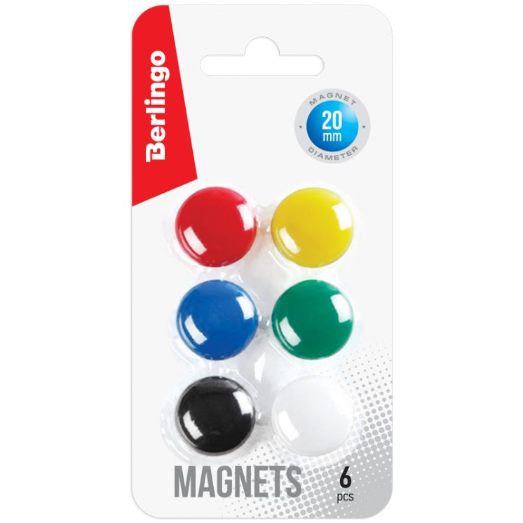 Magnes do tablic Berlingo 20mm, 6 szt.