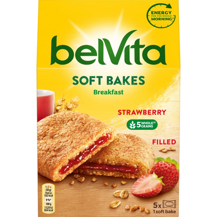 CIASTKA BELVITA SOFT BAKES STRAWBERRY 5x50g