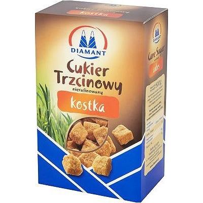 CUKIER TRZCINOWY DRY DEMERARA DIAMANT KOSTKA 500G