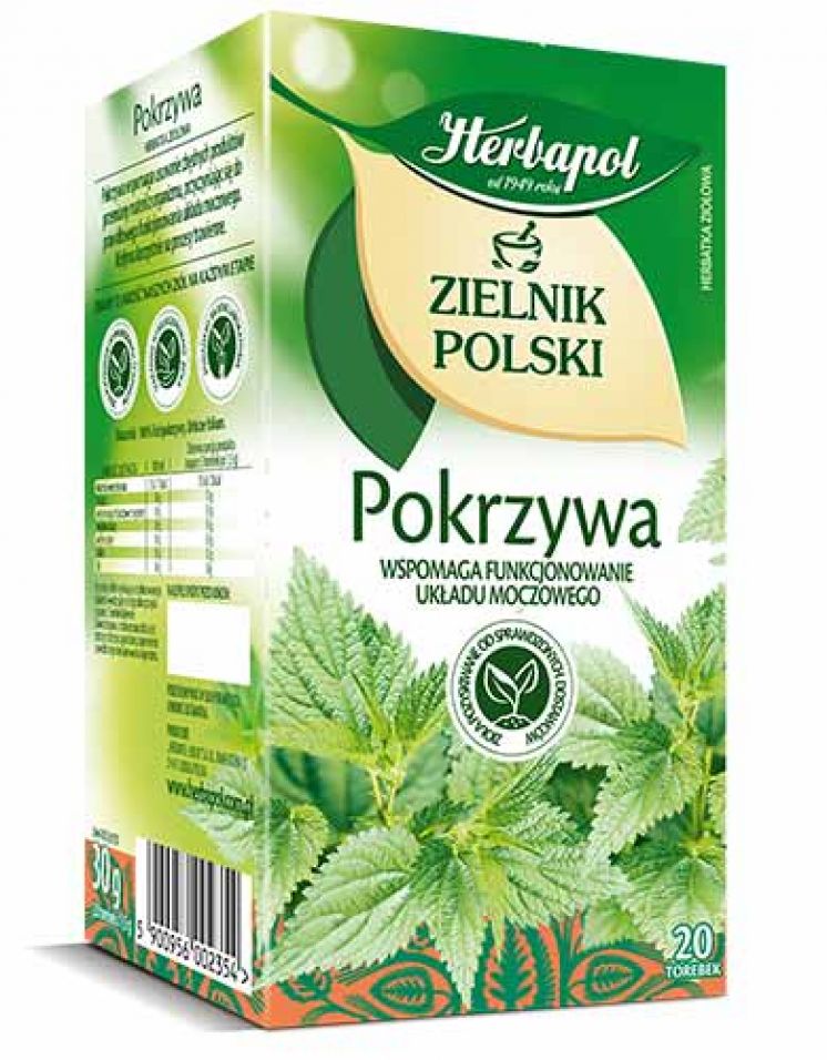HERBAPOL HERBATA ZIELNIK POLSKI POKRZYWA 20TB