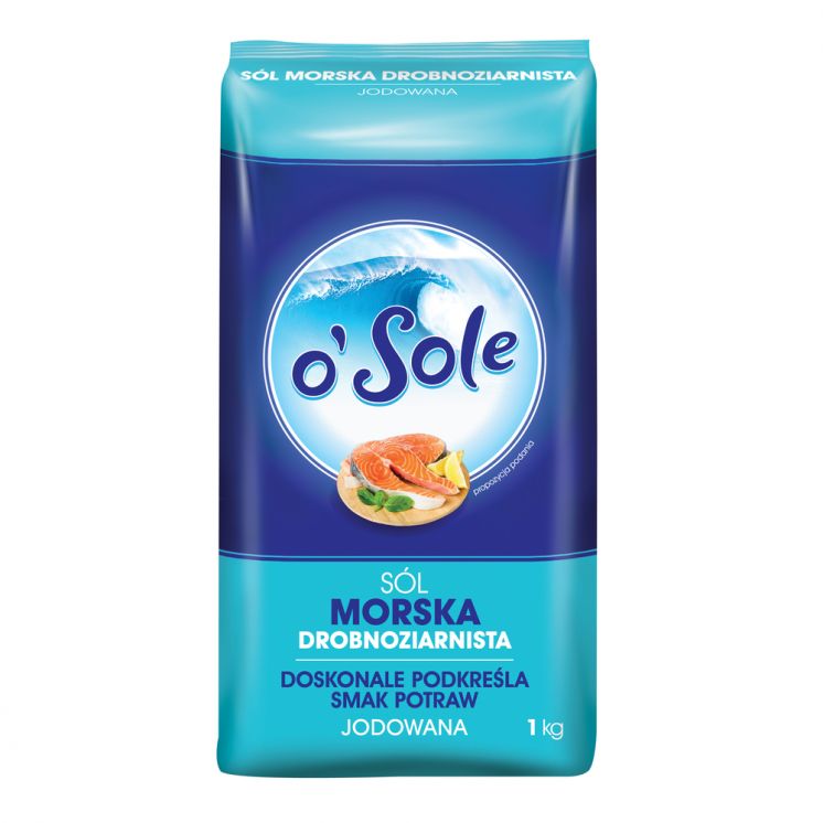 SÓL MORSKA DROBNOZIARNISTA JODOWANA 1KG
