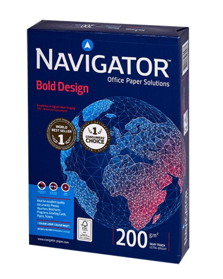 Papier xero NAVIGATOR  Bold Design A4 200G 150 ARK.
