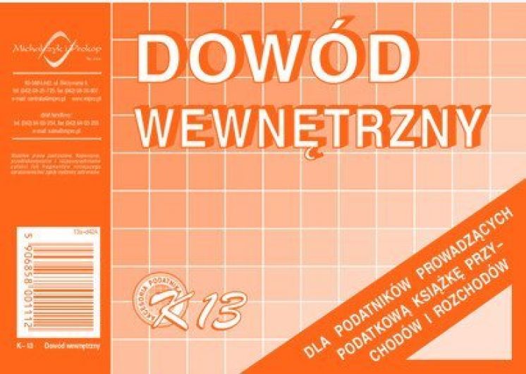 Dowód wewnętrzny A6 MICHALCZYK &amp; PROKOP