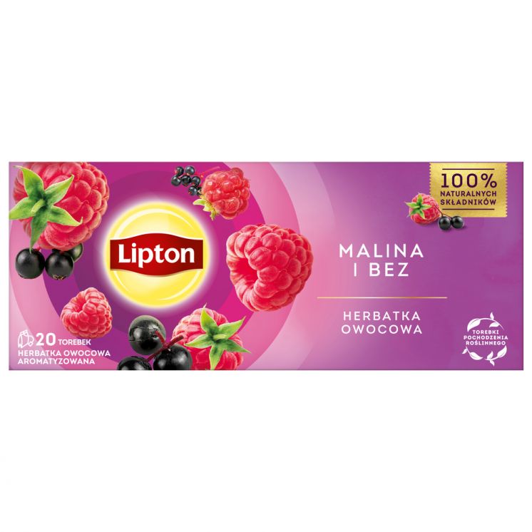HERBATA LIPTON FRUIT MALINA I BEZ 20TB