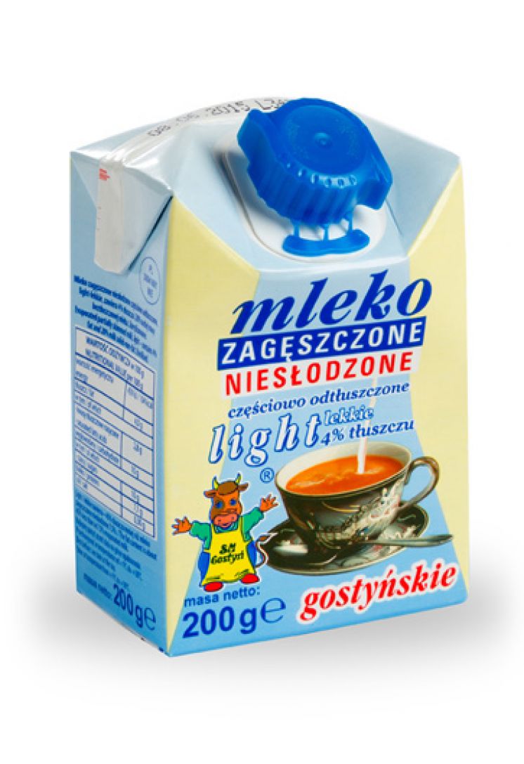 Gostyń Mleko niesłodzone 200g light