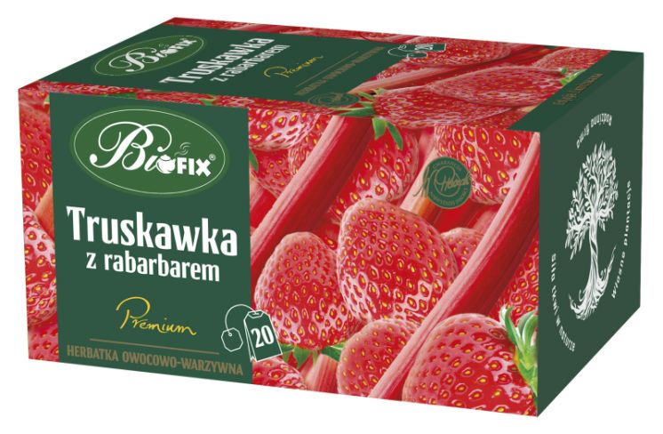 BIOFIX HERBATA OWOCOWA TRUSKAWKA Z RABARBAREM 20TB