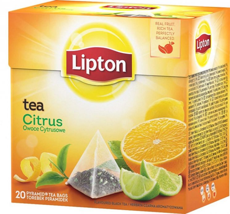 Herbata LIPTON PIRAMIDKI OWOCE CYTRUSOWE 20TB