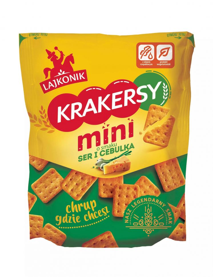 LAJKONIK MINI KRAKERSY SER I CEBULA 100G