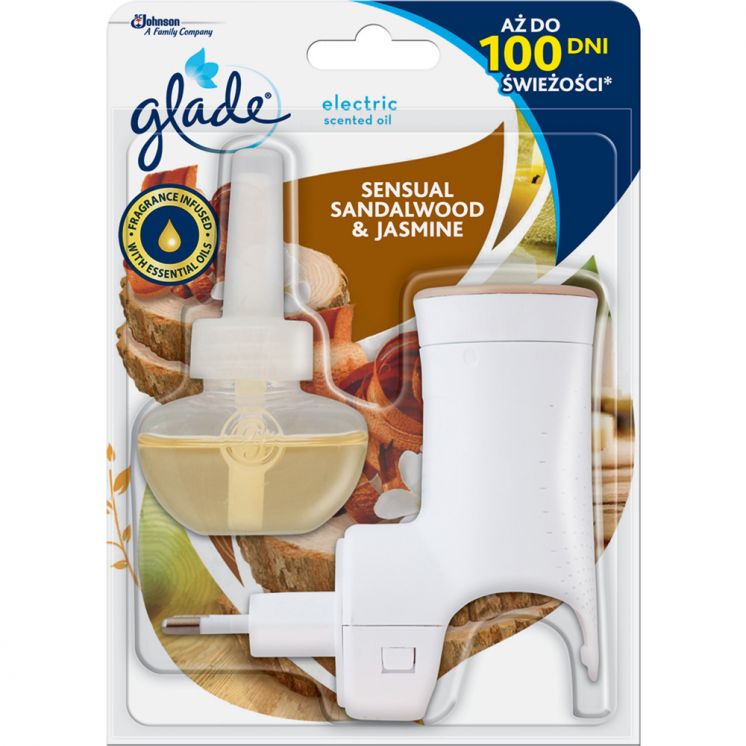 Odświeżacz powietrza GLADE BY BRISE ELECTRIC DRZEWO SANDAŁOWE zestaw