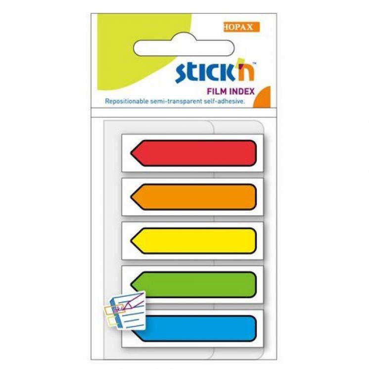 Zakładki Indeksujące stick&#039;n strzałki 45x12mm 5x20szt.