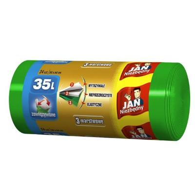 WORKI NA ŚMIECI 35L JAN NIEZBĘDNY 3-WARSTWOWE /24/