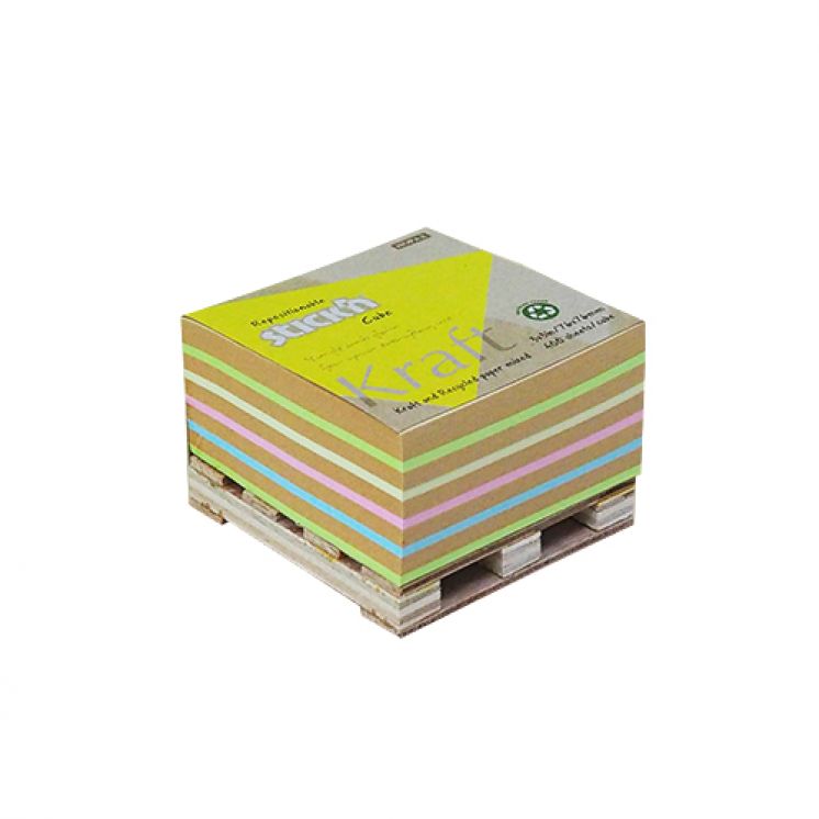Notes kostka kraft paleta 76x76mm, 5 kolorów, 400 kart. Stick&quot;n 21817
