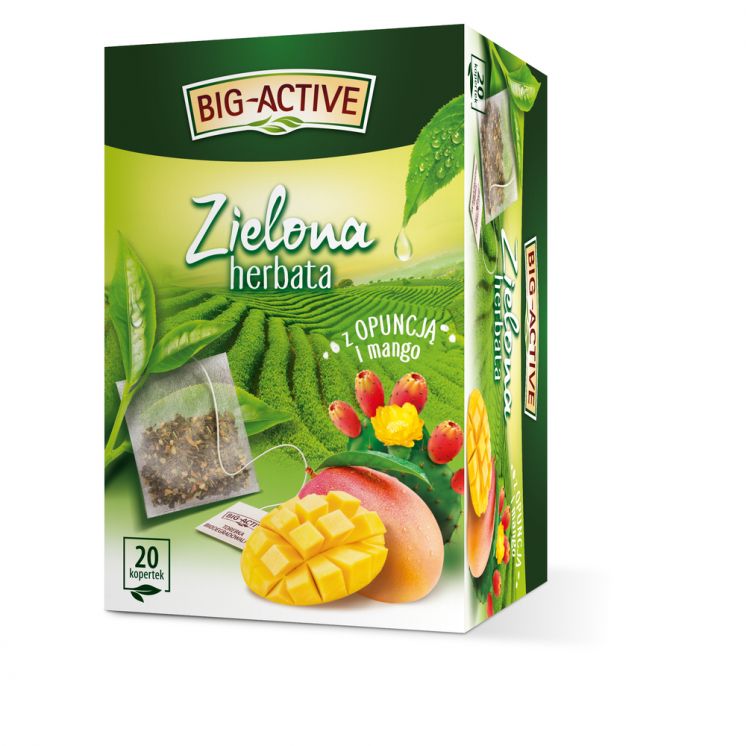 BIG ACTIVE HERBATA ZIELONA OPUNCJA MANGO 20 KOPERT