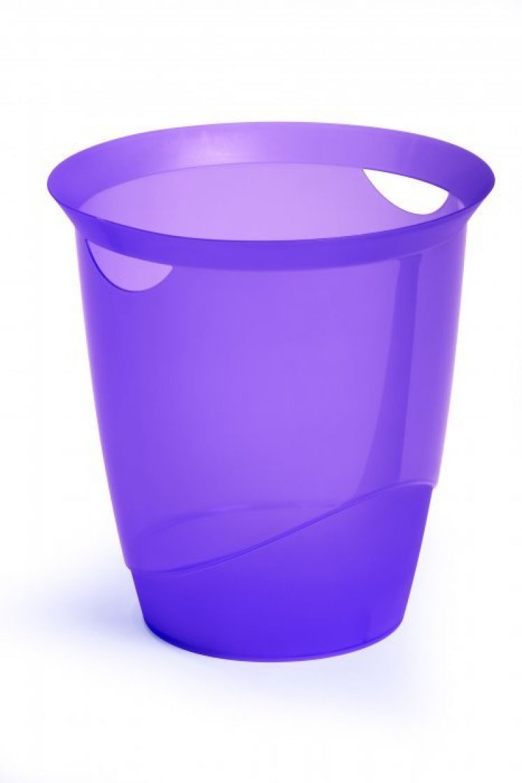 Kosz na śmieci DURABLE TRENDY 16l transparentny fiolet