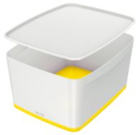 Pojemnik MyBox duży z pokrywką, biało-żółty 52161016
