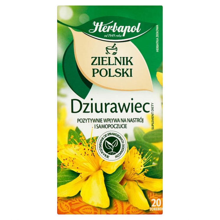 HERBAPOL HERBATA ZIELNIK POLSKI DZIURAWIEC 20TB