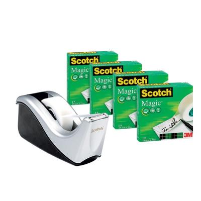 Taśma biurowa SCOTCH® Magic™, matowa, 19mmX33m, 16szt., podajnik C-60 GRATIS